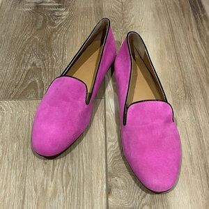 J. Crew Fuchsia Suede Loafers